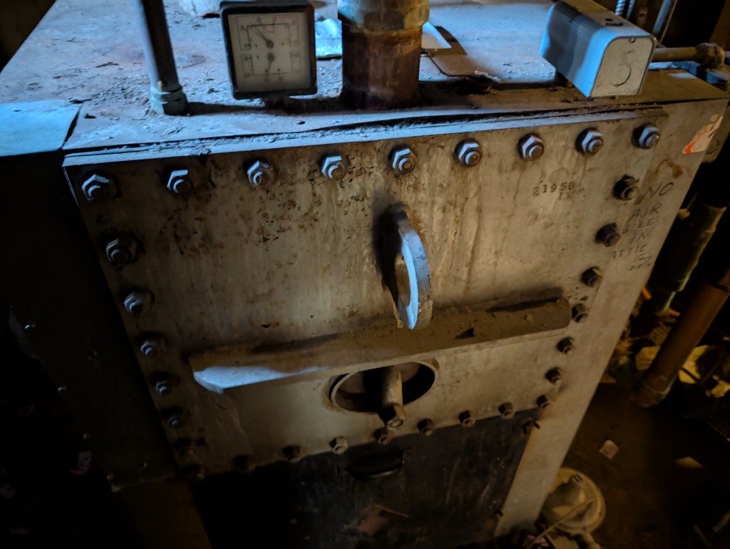 an old rusty hvac system