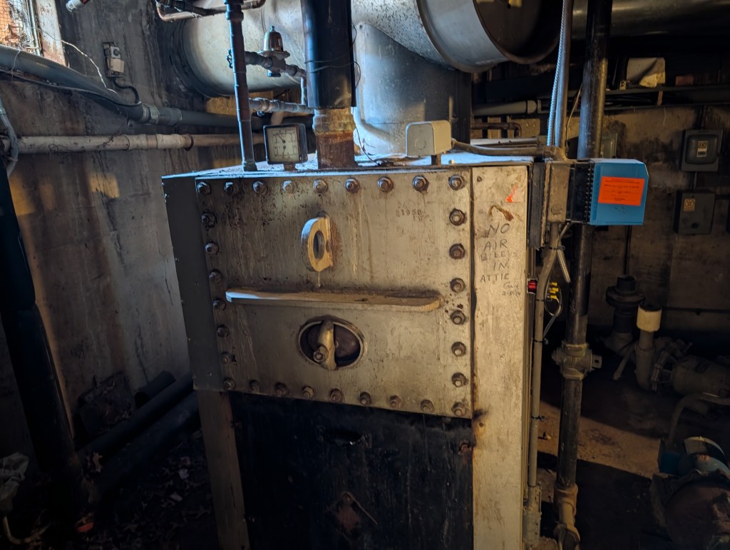 an old rusty hvac system